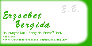 erzsebet bergida business card